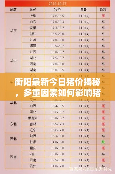 衡阳最新今日猪价揭秘，多重因素如何影响猪价走势？