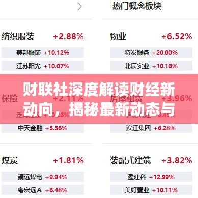 财联社深度解读财经新动向，揭秘最新动态与发展趋势