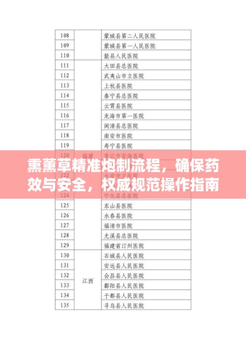 熏薰草精准炮制流程，确保药效与安全，权威规范操作指南