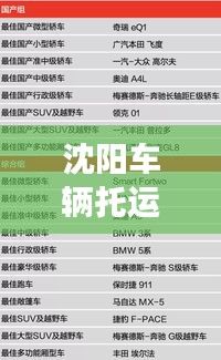 沈阳车辆托运公司排名榜单揭晓！专业托运服务哪家强？