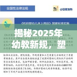 揭秘2025年幼教新规，塑造卓越幼儿教育理念与实操指南