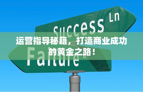 运营指导秘籍，打造商业成功的黄金之路！